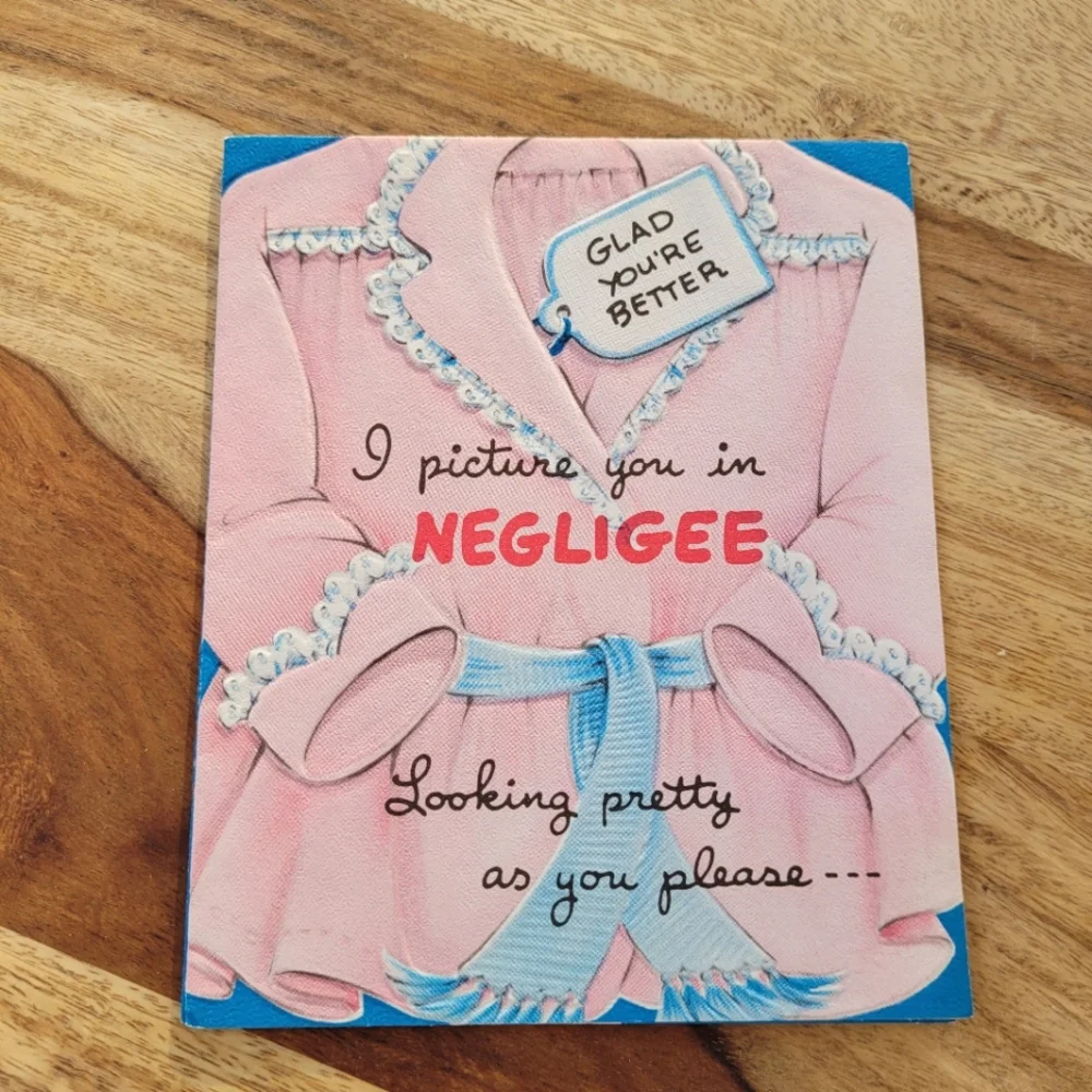 Vintage 1950s-1960s Get Well Soon greeting card